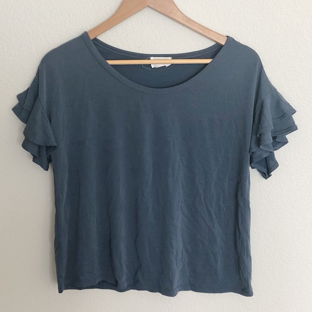 Sienna Sky ruffle sleeve top